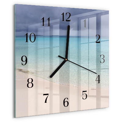 Wanduhr aus glas Strand