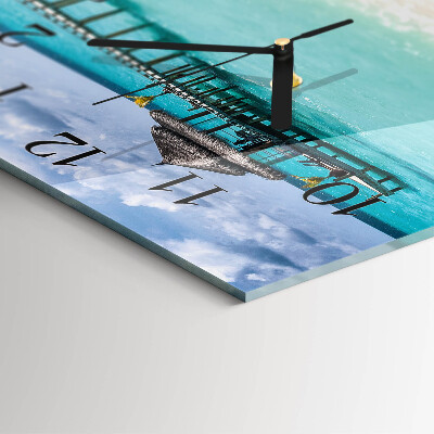 Wanduhr aus glas Strand