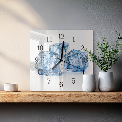Wanduhr aus glas Eis