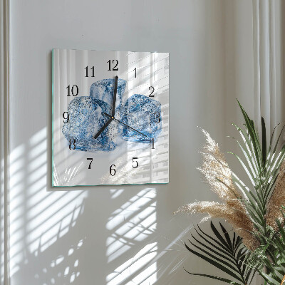 Wanduhr aus glas Eis