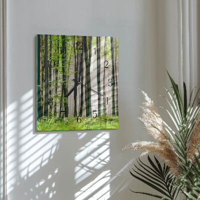 Wanduhr aus glas Wald