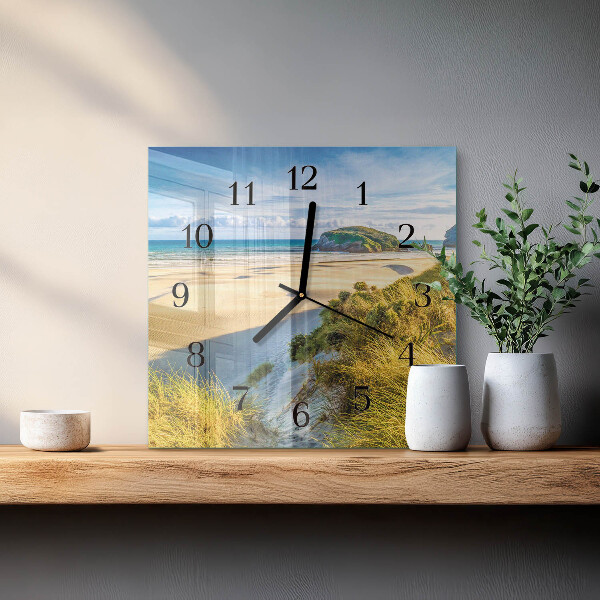 Wanduhr aus glas Strand
