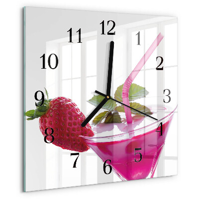 Wanduhr aus glas Cocktail