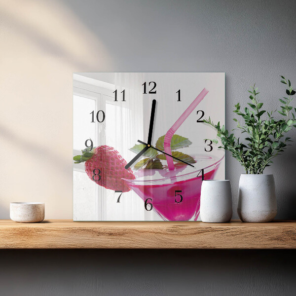 Wanduhr aus glas Cocktail