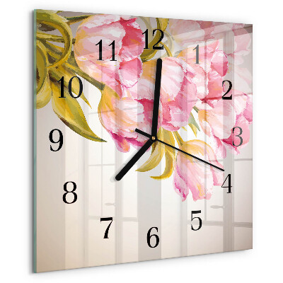 Wanduhr aus glas Aquarelle