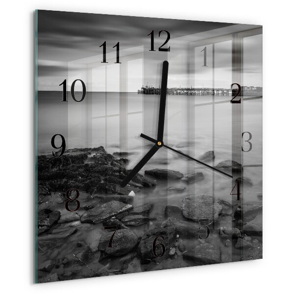 Wanduhr aus glas Flussufer