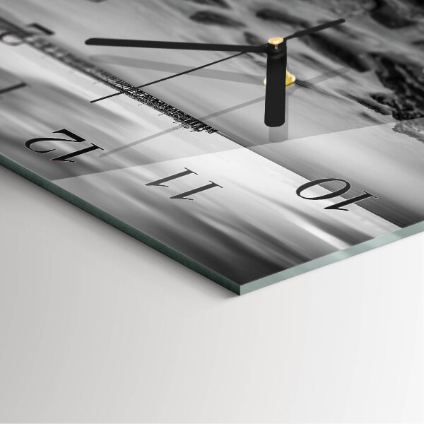 Wanduhr aus glas Flussufer