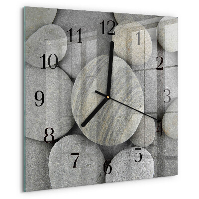 Wanduhr aus glas Steine