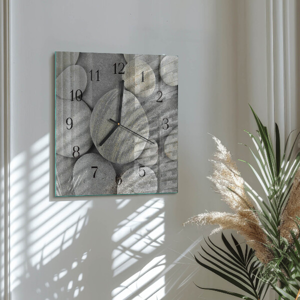 Wanduhr aus glas Steine
