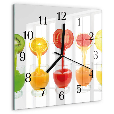Wanduhr aus glas Saft