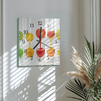 Wanduhr aus glas Saft