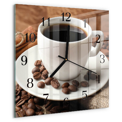Wanduhr aus glas Kaffee