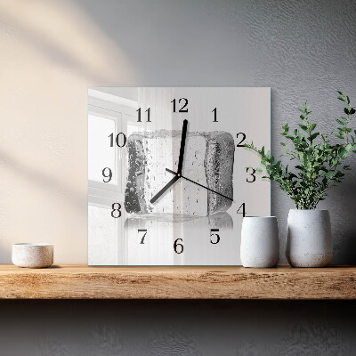 Wanduhr aus glas Eis