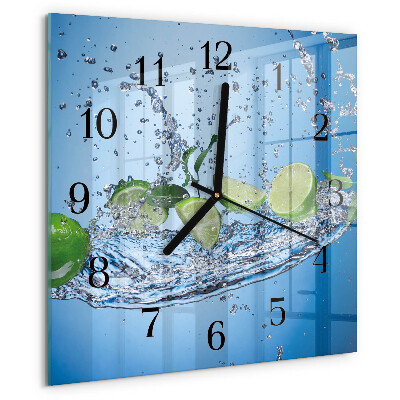 Wanduhr aus glas Limes