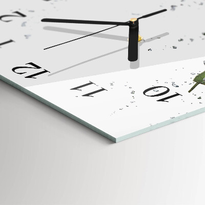 Wanduhr aus glas Chilischoten