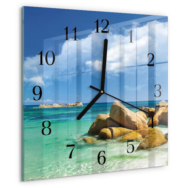 Wanduhr aus glas Meer