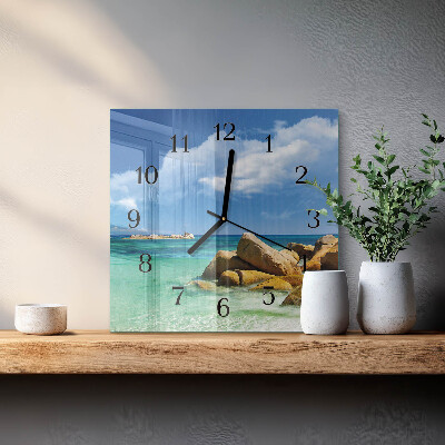 Wanduhr aus glas Meer