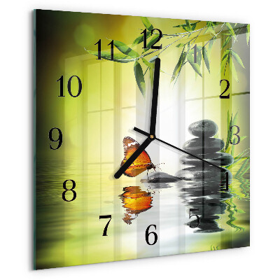 Wanduhr aus glas Natur