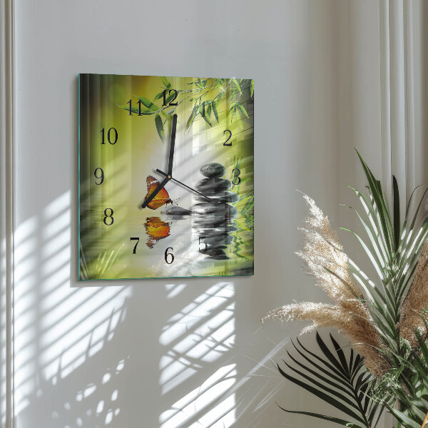Wanduhr aus glas Natur