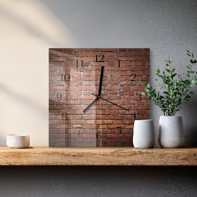 Wanduhr aus glas Ziegel