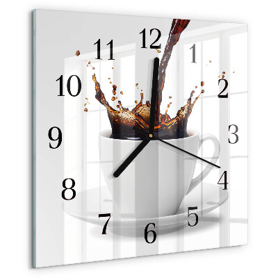 Wanduhr aus glas Kaffee