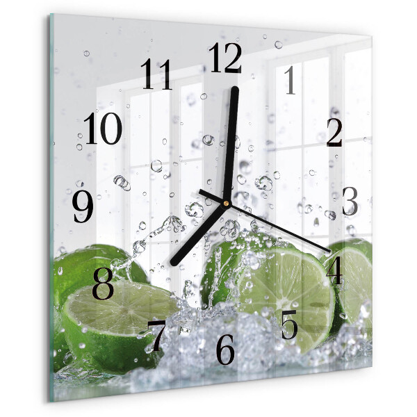 Wanduhr aus glas Limes