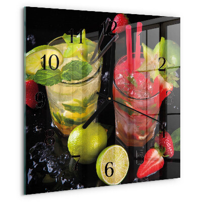 Wanduhr aus glas Cocktail