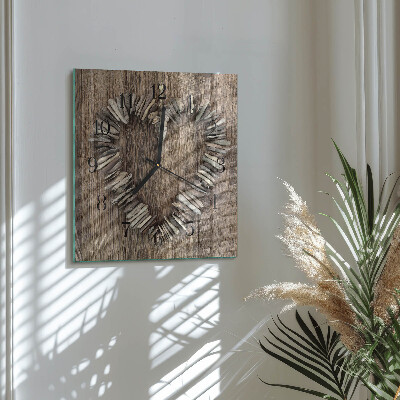 Wanduhr aus glas Herz