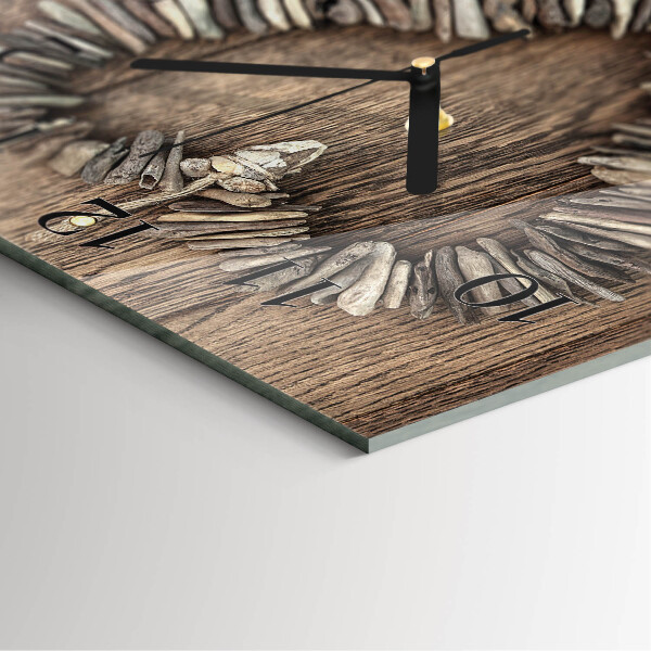 Wanduhr aus glas Herz