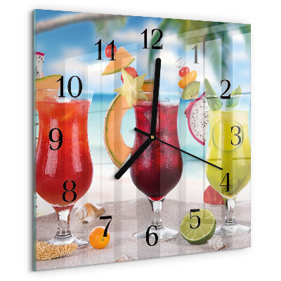 Wanduhr aus glas Cocktail