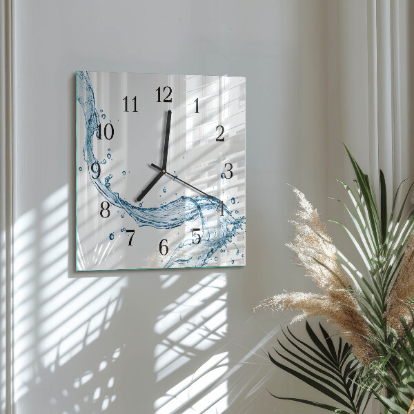 Wanduhr aus glas Wasser