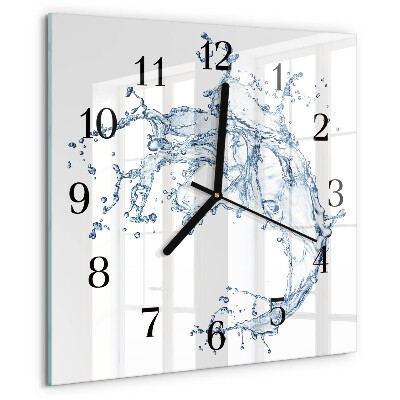 Wanduhr aus glas Wasser