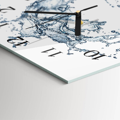 Wanduhr aus glas Wasser