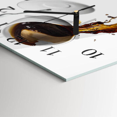 Wanduhr aus glas Kaffee
