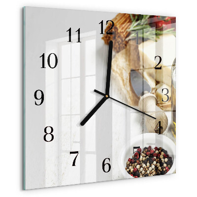 Wanduhr aus glas Pasta