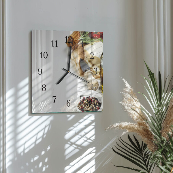 Wanduhr aus glas Pasta