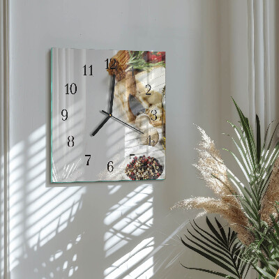 Wanduhr aus glas Pasta