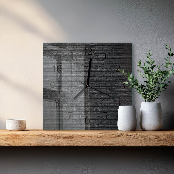 Wanduhr aus glas Klinker