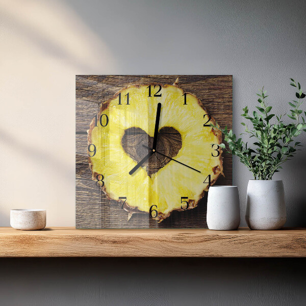 Wanduhr aus glas Ananas