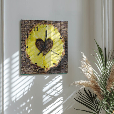 Wanduhr aus glas Ananas