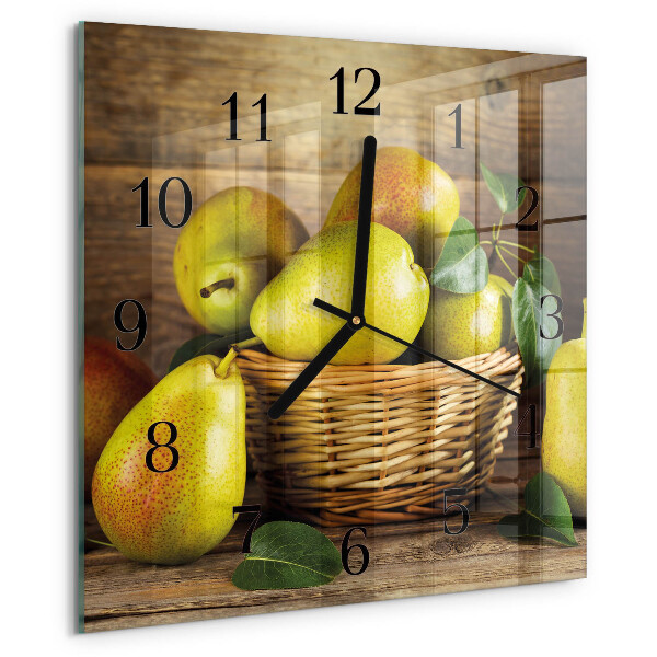 Wanduhr aus glas Birnen