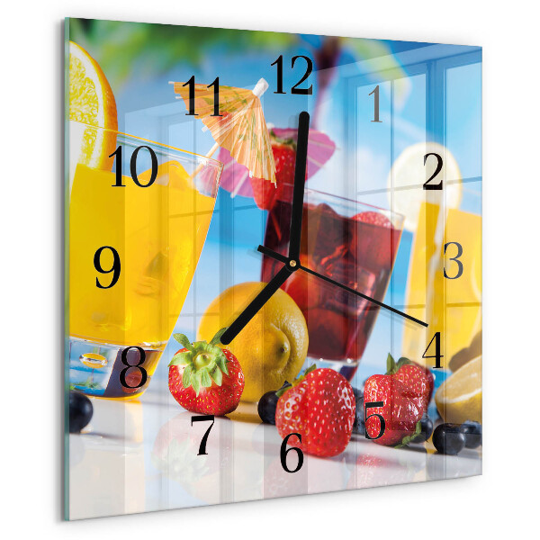 Wanduhr aus glas Cocktail