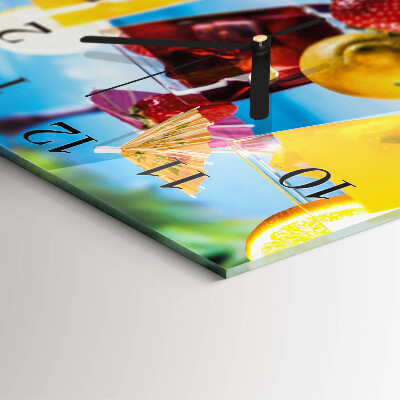 Wanduhr aus glas Cocktail