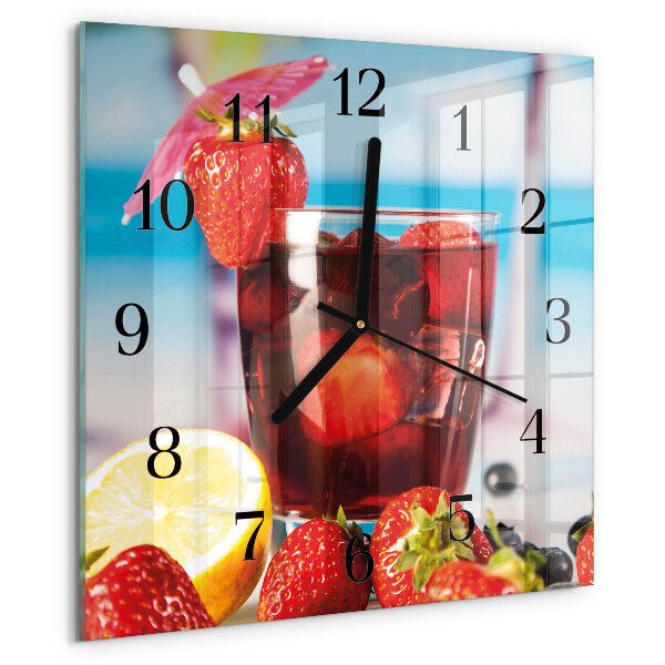 Wanduhr aus glas Trinken
