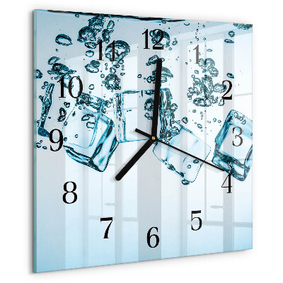 Wanduhr aus glas Eis