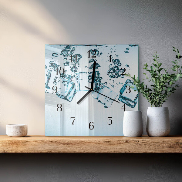 Wanduhr aus glas Eis