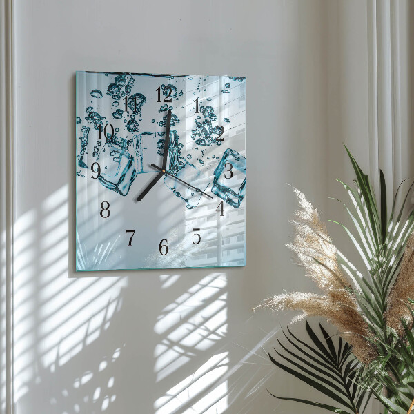 Wanduhr aus glas Eis