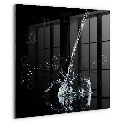 Wanduhr aus glas Wasser