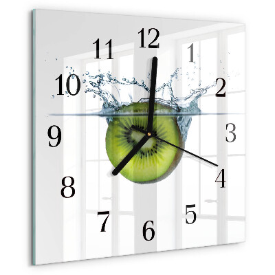 Wanduhr aus glas Kiwi