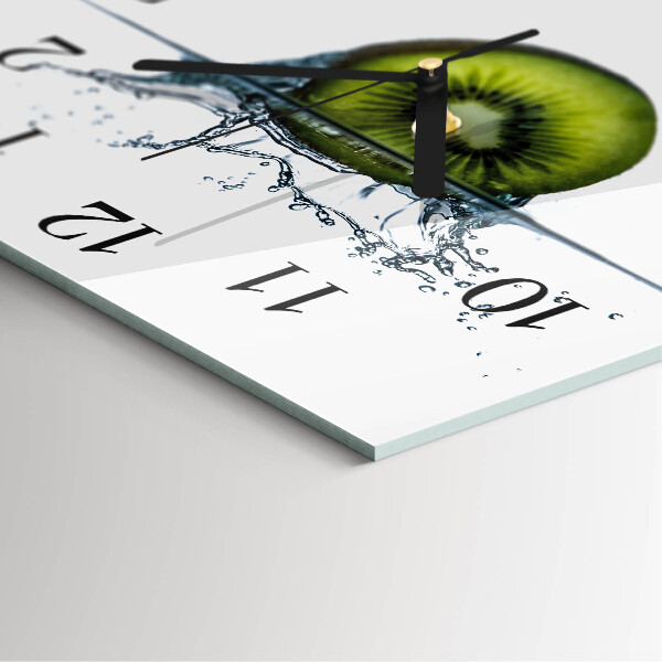 Wanduhr aus glas Kiwi